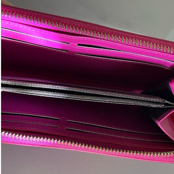 Hawaiian Women Tropical Leather Palm Floral Design Wallet Pink Size 4x8 - Picture 4 of 7